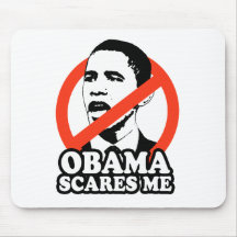 ANTI-OBAMA / OBAMA SCARES ME T-shirt Mouse Mats