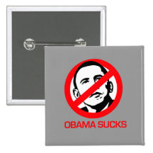 Anti-Obama - Obama Sucks Pinback Button