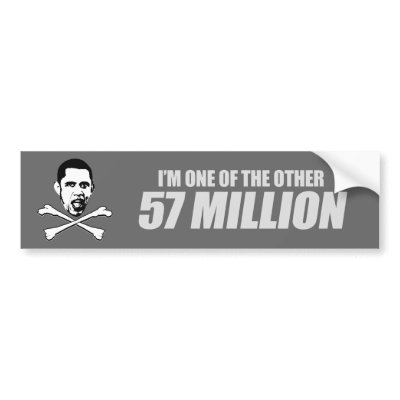 Anti-Obama - One of the 57 million T-shirt Bumper Stickers by obamanation