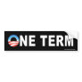 anti Obama "One Term" Black Sticker Bumper Stickers