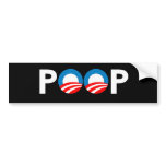 ANTI-OBAMA - POOP BUMPER STICKER
