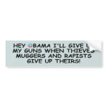 Anti Obama pro guns no more Obama Bumper Sticker