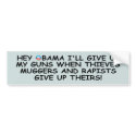 Anti Obama pro guns no more Obama bumper stickers