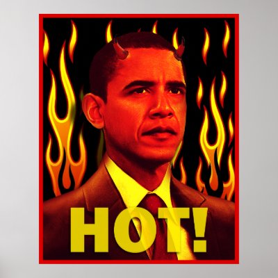 Anti-Obama Red Devil Giant Poster by spacedust