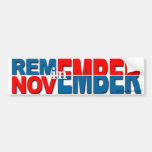 anti Obama "Remember in November" sticker Bumper Stickers