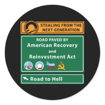 Anti-Obama: Road To Hell Paved With Stimulus Sticker
