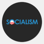 Anti-Obama - Socialism Round Stickers