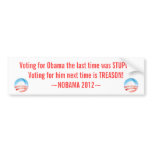 Anti Obama Sticker, NOBAMA 2012, bumper stickers