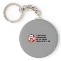 Anti-Obama T-shirt - Nut job or No job Key Chain