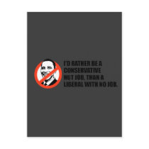 Anti-Obama T-shirt - Nut job or No job Postcard