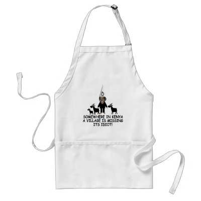 Anti Obama,village idiot Aprons by NOBAMAMAN