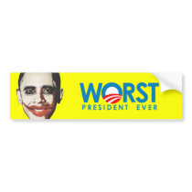 Anti-Obama - Worst President Ever Bumper Sticker