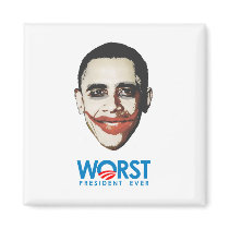 Anti-Obama - Worst President Ever Fridge Magnet