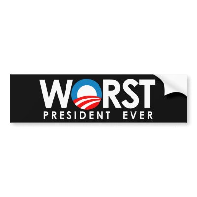 Anti-Obama - Worst President Ever white Bumper Stickers by antiobama
