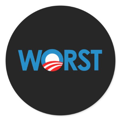 Anti-Obama - Worst Round Stickers by obamanation