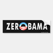 anti Obama "ZeroBama" bumper sticker