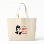 ANTI-PALIN / I voted with my brain Canvas Bags