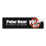 ANTI-PALIN - Polar Bear for dinner Bumper Sticker