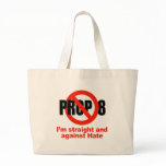 ANTI PROP 8 - Straight against Hate Canvas Bag