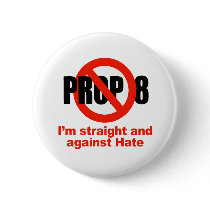 ANTI PROP 8 - Straight against Hate Pin