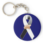 Anti Racism Awareness Ribbon Keychain