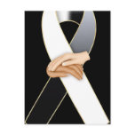 Anti Racism Black/White Awareness Ribbon Postcards