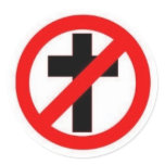 Anti-Religion Large Sticker