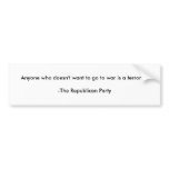 Anti-Republican bumper sticker bumper stickers