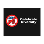 Anti-Republican - Celebrate Diversity Postcard