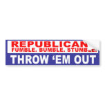 Anti-Republican - Fumble Bumble Stumble Bumper Sticker