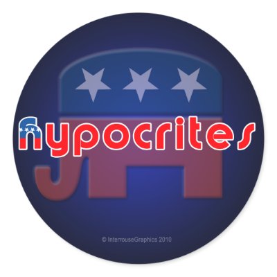 Anti-Republican Hypocrites Stickers by InterrouseGraphics