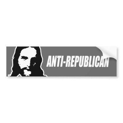 ANTI-REPUBLICAN Stuff Bumper Sticker by Politicaltshirts