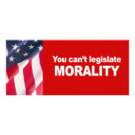 Anti-Republican - You can't legislate Morality Personalized Rack Card