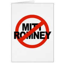 Anti Romney Cross Circle.png Greeting Card