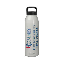 Anti-Romney: Fire People Water Bottle