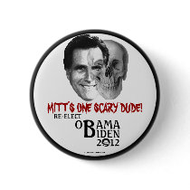 Anti-Romney Re-Elect OBAMA BIDEN 2012 political pi Button