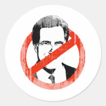 Anti Romney Transparent.png Round Stickers