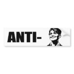 ANTI-SARAH PALIN 2 BUMPER STICKERS
