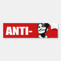 ANTI-SARAH PALIN 2 BUMPER STICKER