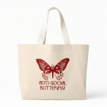 Anti-Social Butterfly Tote Bags