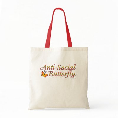 Anti-Social Butterfly Bags by ironydesign