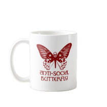 Anti-Social Butterfly Coffee Mugs