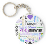Anti-stress Relax & Breathe Typography keychain