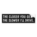 anti-tailgater bumper stickers