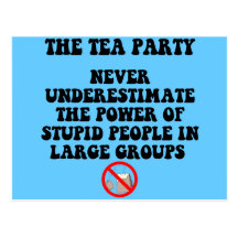 Anti tea party postcards