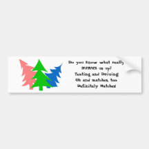Anti-Texting Tree Bumper Sticker