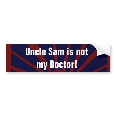 Anti Universal Health Care Humour Bumper Sticker by cutencomfy