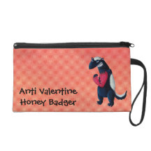 Anti Valentine Honey Badger Wristlet Clutch