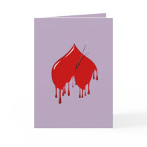 Anti-Valentine Shot in the Heart card