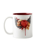 Anti-Valentine Skulls with Wings Mug